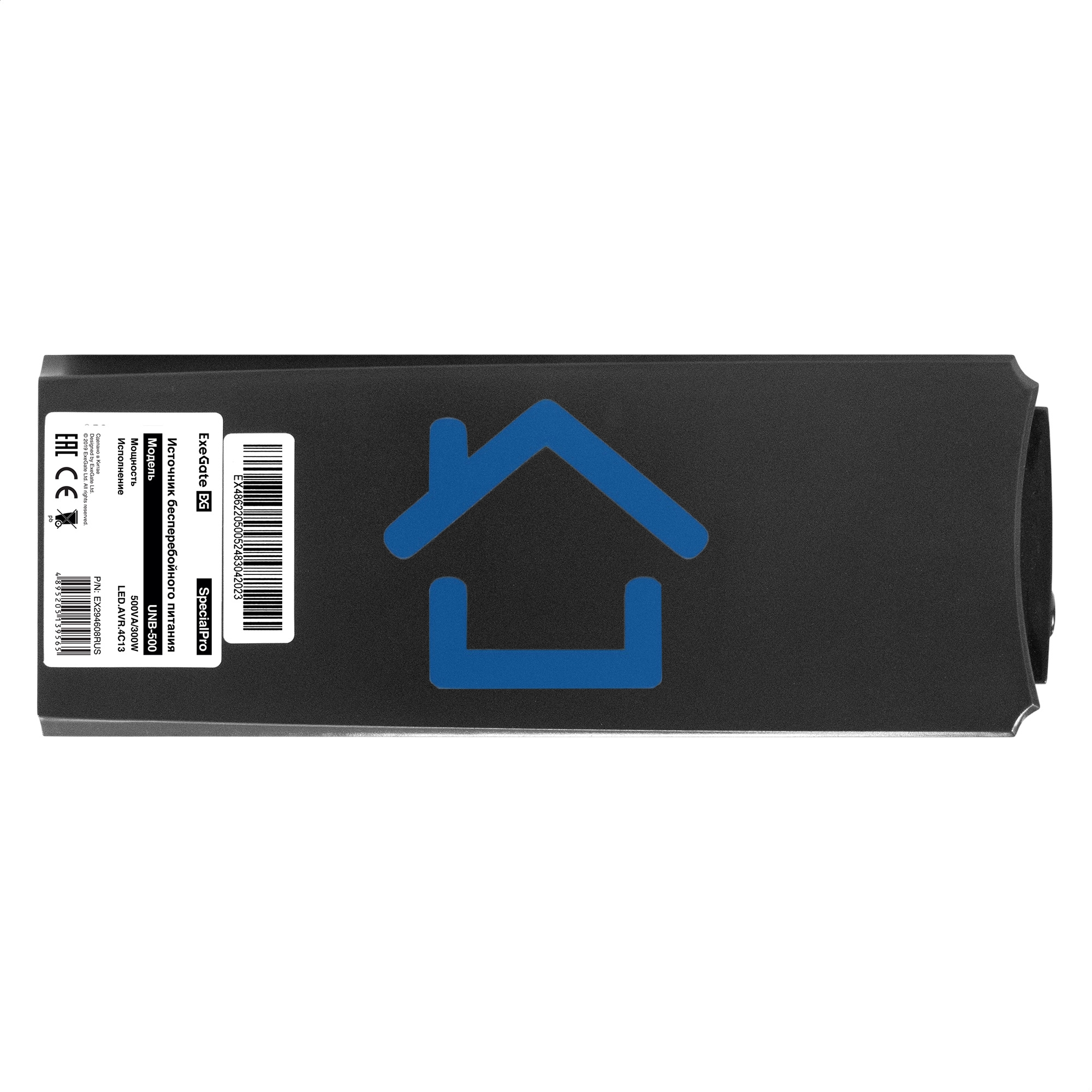 Источник бесперебойного питания ExeGate SpecialPro UNB-500.LED.AVR.4C13 500VA/300W, LED, AVR, 4*C13, черный