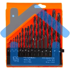 Набор сверл по металлу, 1-10 мм (через 0,5 мм), HSS, 19 шт, пласт. бокс, цилин. хвостовик Sparta