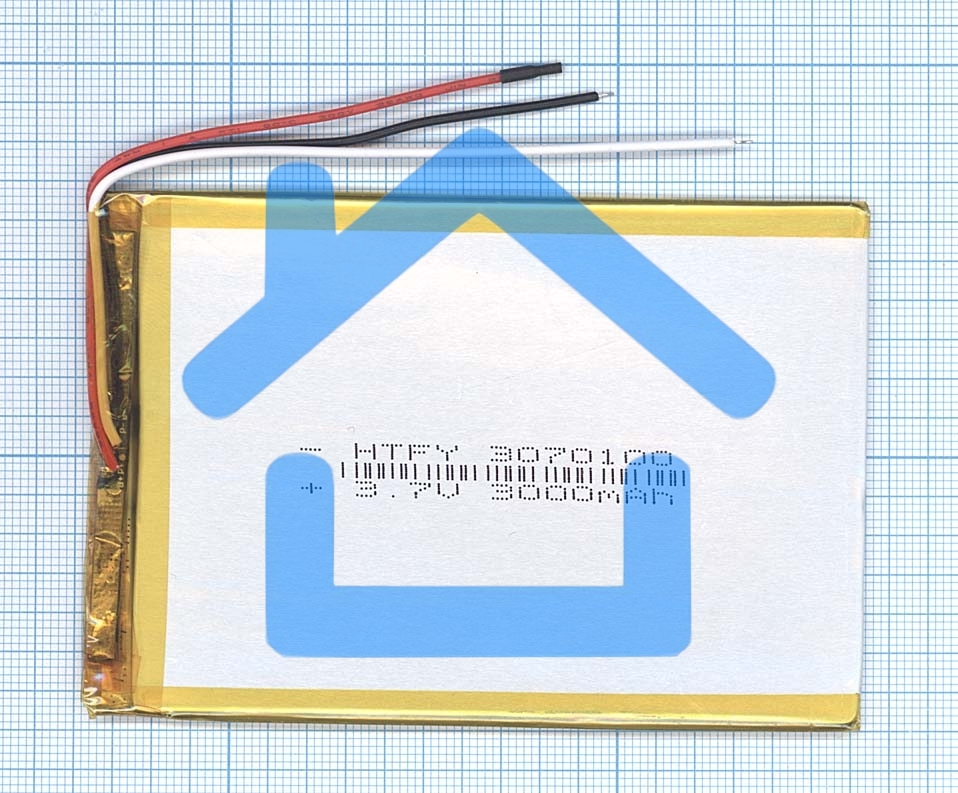Аккумулятор Li-Pol (батарея) 3*70*100мм 3pin 3.7V/3000mAh