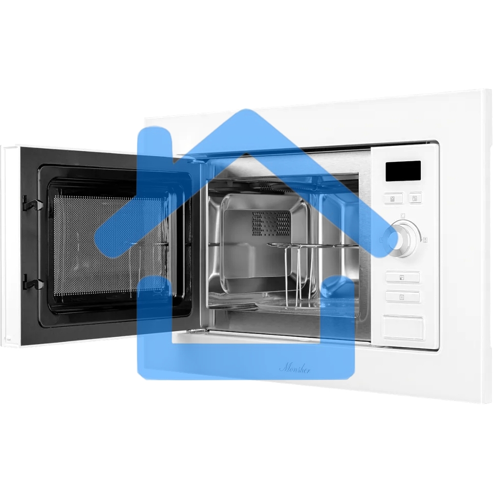 Встраиваемая микроволновая печь MMH 201 W 20 л, 800-1250 Вт, гриль, 8 программ, белый