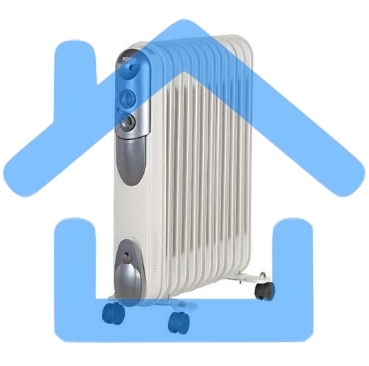 Обогреватель масляный Ресанта ОМПТ-12Н (12 секций) белый, 2500 Вт, 25 м2, термостат 67/3/5