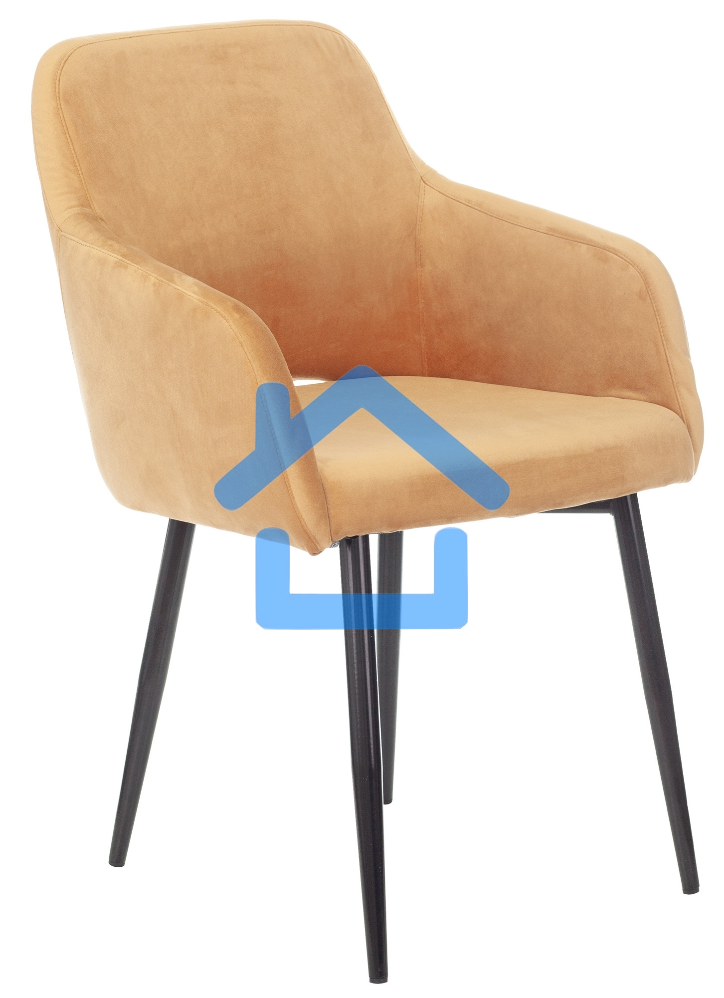 Кресло офисное Бюрократ CH-380F янтарный Italia 9, на ножках, металл черный