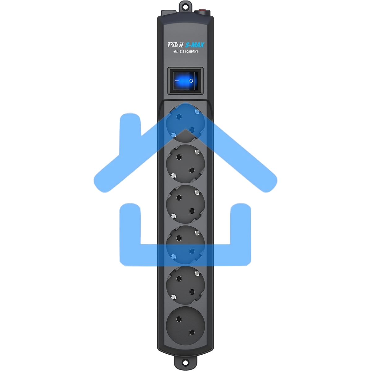 Сетевой фильтр Pilot S Max (5 euros + 1GP), 15A/3.5kVA, automatic, 10 m, graphite