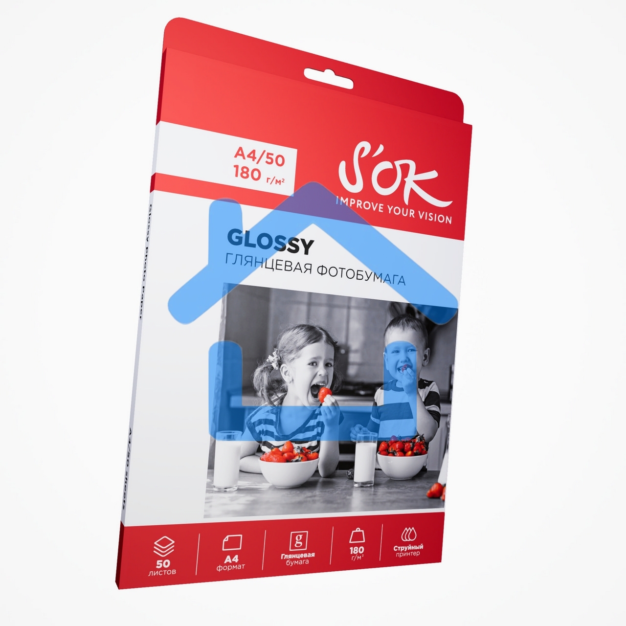 Фотобумага CC Glossy ; 180gsm; A4*50 Глянцевая; 180г/м2; формат А4; 50 листов