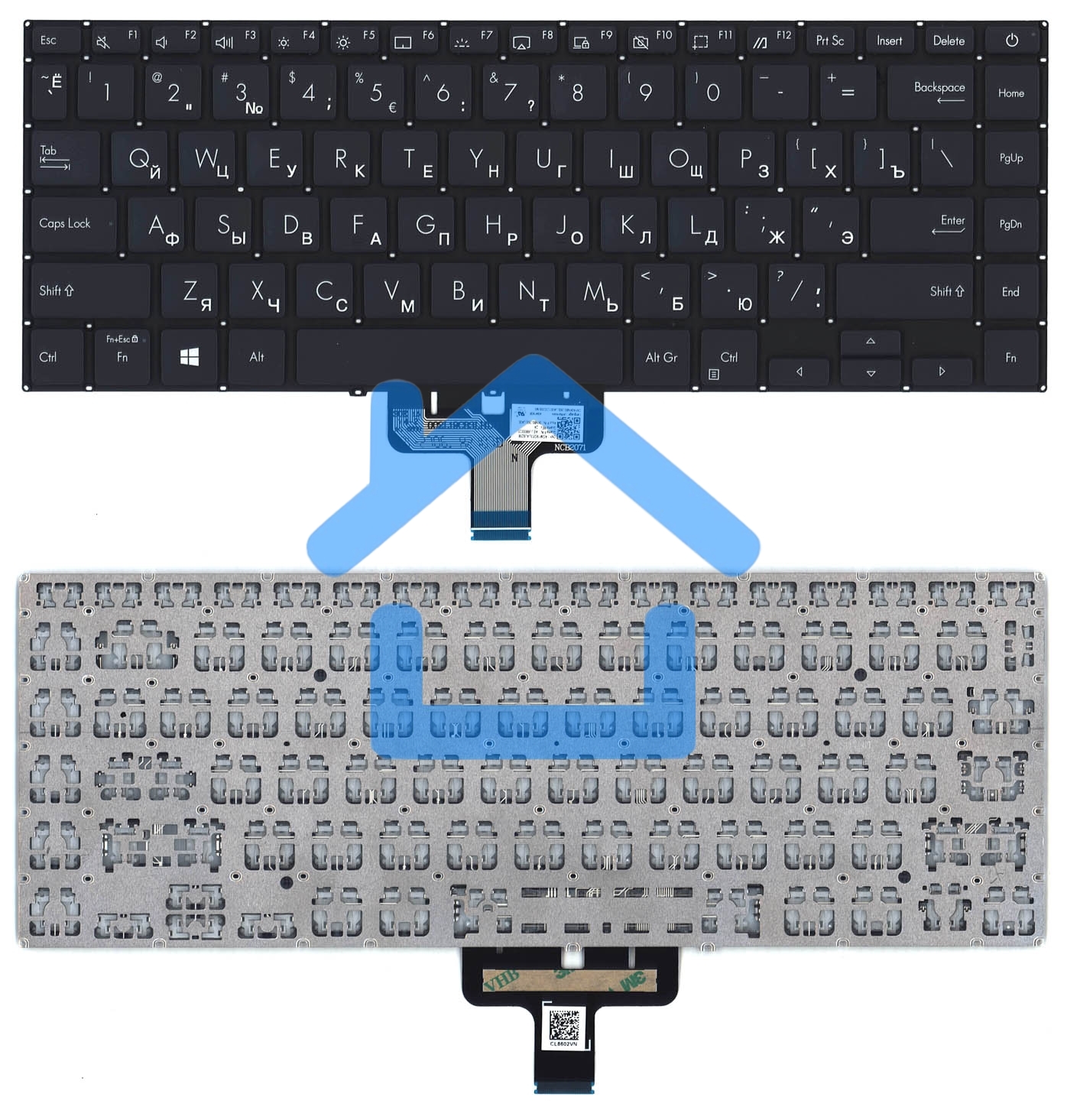Клавиатура для ноутбука Asus UX435EG черная