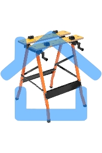 Верстак-тиски, 605 х 635 х 750 мм, портативный Sparta