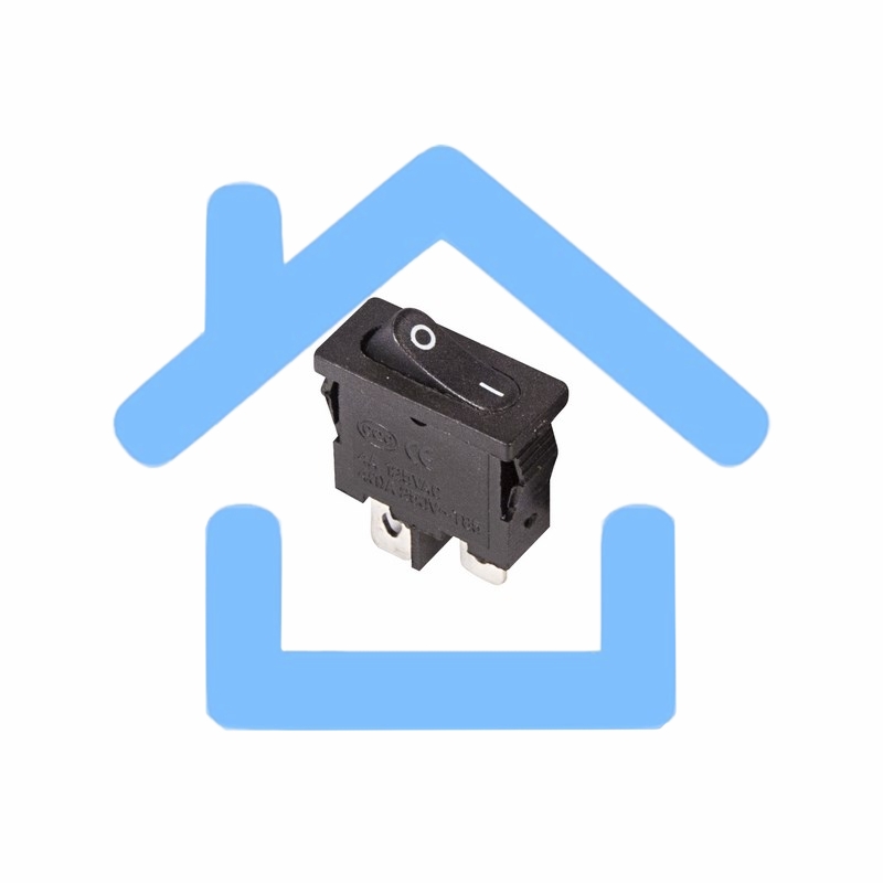 Выключатель клавишный 250V 6А (2с) ON-OFF черный Mini Rexant