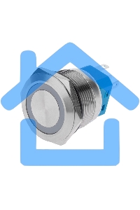 Кнопка антивандальная Ø 22 12 В Б/Фикс (5с) (ON)-OFF/(OFF)-ON подсв./зеленая Rexant