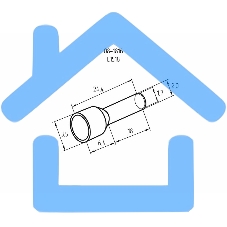 Наконечник штыревой втулочный изолированный F-18 мм 1.5 мм² (НШВи 1.5-18) черный Rexant