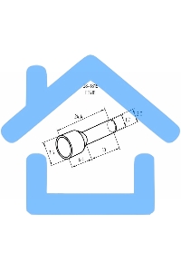 Наконечник штыревой втулочный изолированный F-18 мм 1.5 мм² (НШВи 1.5-18) черный Rexant
