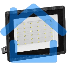 Прожектор светодиодный СДО 06-50 6500К IP65 черный ИЭК LPDO601-50-65-K02