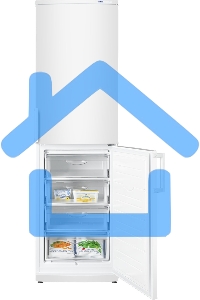 Холодильник Atlant XM-4025-000 белый двухкамерный 225/139л морозилка снизу