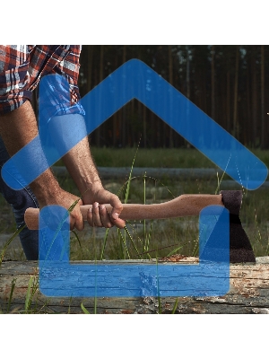 Топор кованный, в сборе, 890/1200 г, деревянное топорище, 500 мм, АО, (Ижевск) Россия