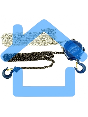 Таль цепная Stels 51944 1 т, h подъема 2,5 м, расстояние между крюками 350 мм