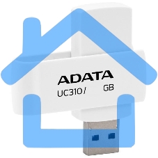 Флешка USB ADATA UC310 (UC310-128G-RWH), 128 Gb, USB 3.2 Gen1, R/W 100/30, белый