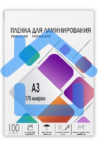 Пленка 303х426 (175 мик) 100 шт./ Пленка для ламинирования A3, 303х426 (175 мкм) глянцевая 100шт