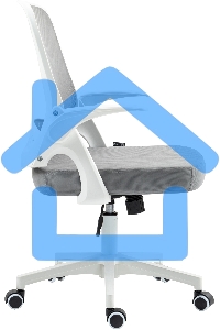 Кресло компьютерное Cactus CS-WMC212-GY белый/серый, сетка/ткань