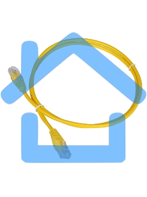 Патч-корд TWT UTP кат.5e, с заливными колпачками, 1.5 м, желтый