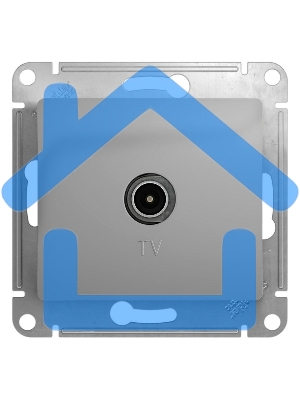 Механизм розетки TV 1-м СП Glossa оконечной 1DB алюм. SchE GSL000391