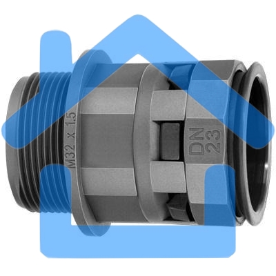 Переходник труба-коробка DN 23мм М25х1.5 полиамид черный IP66 ДКС PAM23M25N