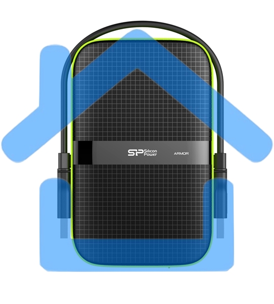 Внешний жесткий диск Silicon Power USB 3.0 2Tb A60 SP020TBPHDA60S3K Armor 2.5