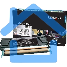 Картридж лазерный LEXMARK черный для Lexmark X746de\nLexmark X748de\nLexmark X748dte 12к