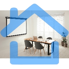 Экран Cactus 150x150см Wallscreen CS-PSW-150X150-SG 1:1 настенно-потолочный рулонный серый