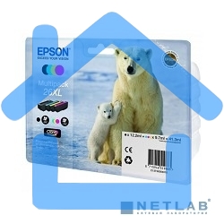 Картридж струйный Epson C13T26364010 черный/голубой/желтый/пурпурный набор карт. для Epson XP-600/605/700/710/800