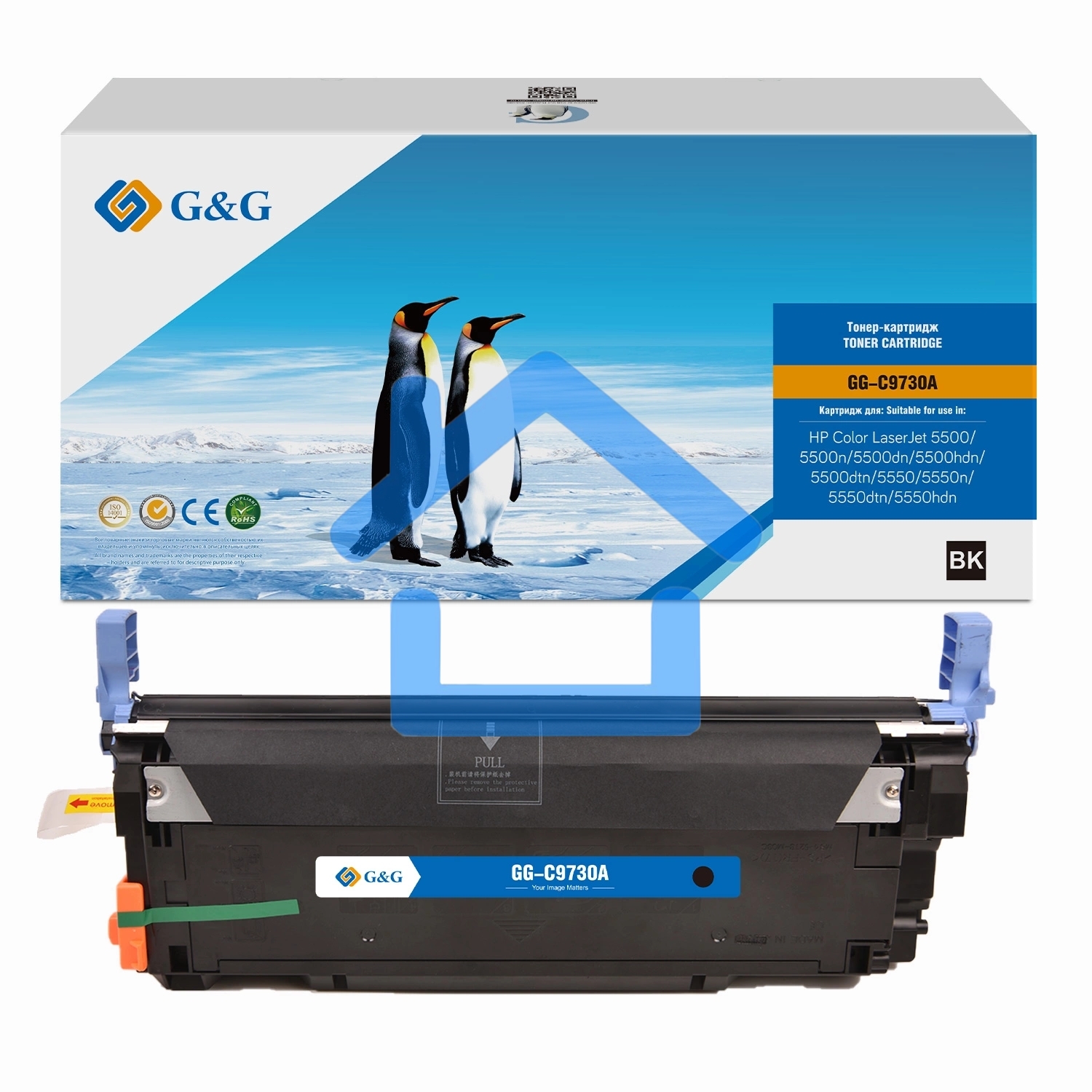 Картридж лазерный G&G GG-C9730A черный (13 000 стр.) для HP CLJ 5500/5500n/5500dn/5500hdn/5500dtn/5550/5550n/5550dtn/5550hdn