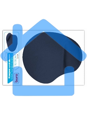 Коврик BU-GEL/blue Коврик для мыши гелевый, голубой, 230х205х25, BURO