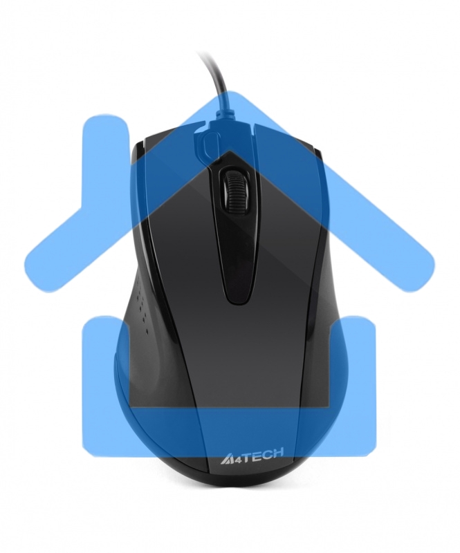 Мышь проводная A4Tech N-500FS черный, 1200 dpi, USB, кнопки - 4