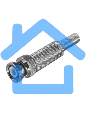 Разъем штекер BNC под пайку с пружиной металл (универсальный) PROCONNECT