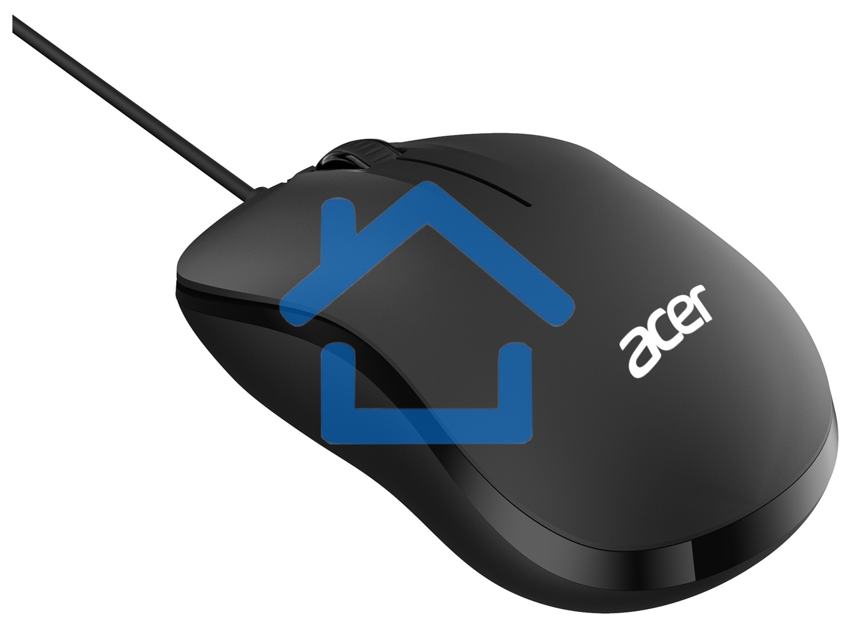 Мышь проводная Acer OMW140 черный, 1200 dpi, USB, кнопки - 3