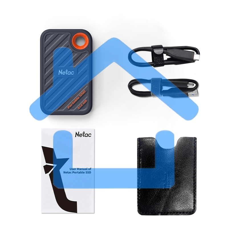 Внешний SSD Netac ZX20, 1TB, USB 3.2 Gen 2x2 Type-C, R/W 2000/1800, черный