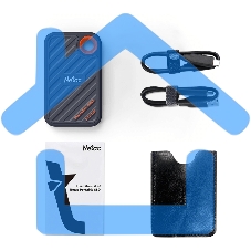 Внешний SSD Netac ZX20, 1TB, USB 3.2 Gen 2x2 Type-C, R/W 2000/1800, черный