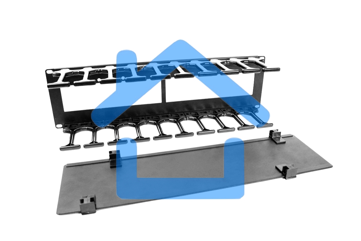 Органайзер кабельный горизонтальный с пластиковыми пальцами 19