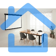 Экран Cactus 150x150см Wallscreen CS-PSW-150X150-BK 1:1 настенно-потолочный рулонный черный