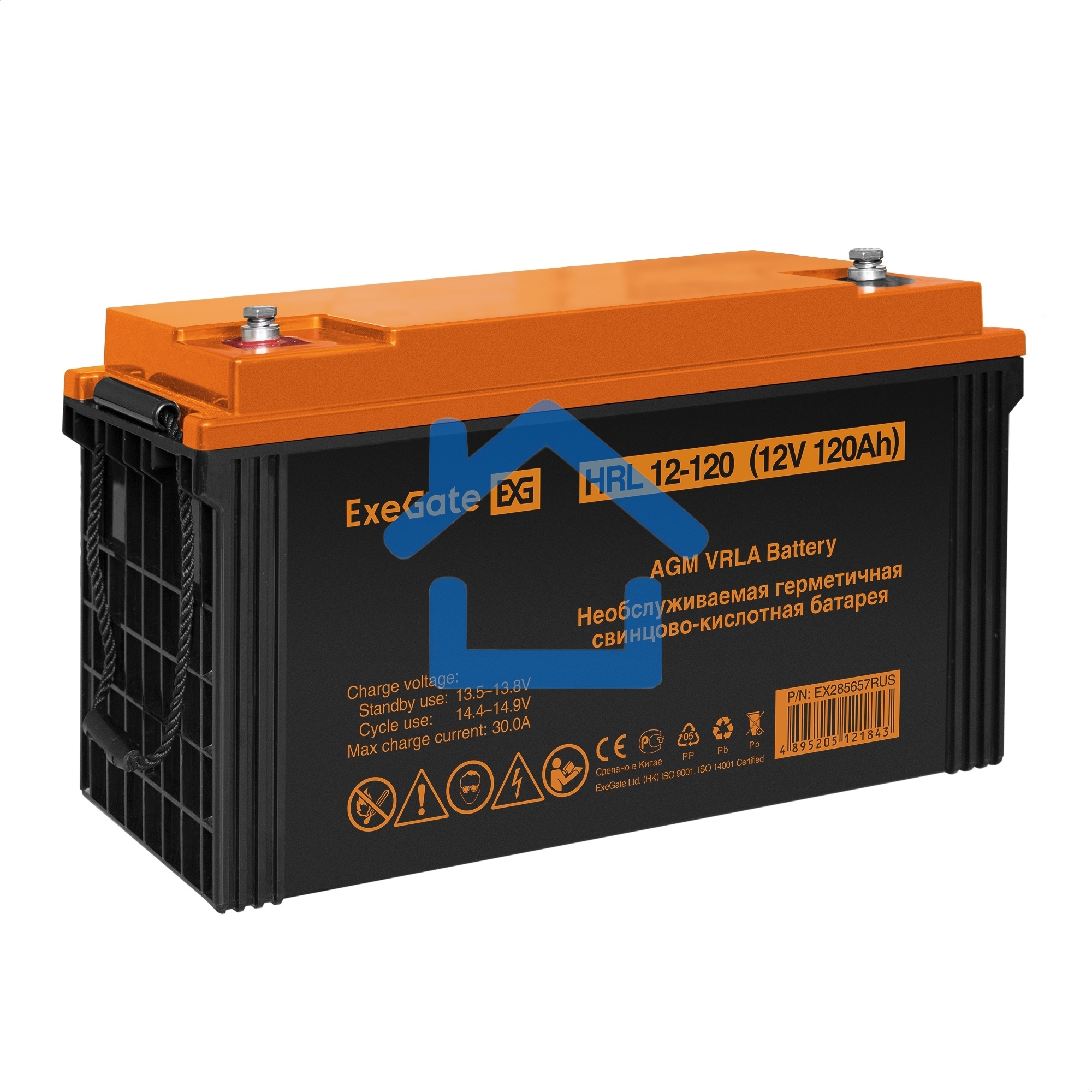 Комплект Источник бесперебойного питания EX296001RUS + батарея 120Aч EX285657RUS 2шт ExeGate FineSine SX-2000.LCD.AVR.2SH + батарея ExeGate HRL 12-120 (12В, 120Ач) 2шт