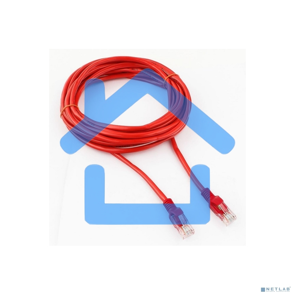 Патч-корд UTP Cablexpert кат.5e, 5м, литой, многожильный (красный)