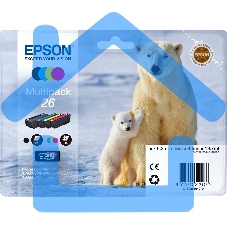 Картридж струйный Epson C13T26164010 черный/голубой/желтый/пурпурный набор карт. (200 стр 17 мл ) для Epson XP-600/605/700/710/800