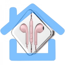 Наушники проводные вставки с микрофоном Hoco M55 розовый