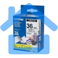 Картридж ленточный Brother TZE261 36 мм, 8 м, черный шрифт, белый фон, для Brother P-Touch