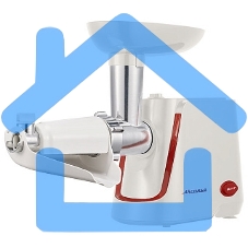 Мясорубка электрическая АКСИНЬЯ КС-2002 белый с красным: 2000 Вт + НАСАДКА ДЛЯ ТОМАТОВ (4)+ПОДАРОК