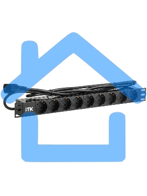 Блок 9 розеток DIN49440 (нем. cтанд.) 1U, шнур 2м вилка IEC 320 C14, профиль из ПВХ, черный PDU 9 розеток DIN49440 (нем. cтанд.) 1U, шнур 2м вилка IEC 320 C14, профиль из ПВХ, черный