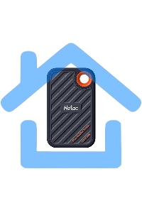 Внешний SSD Netac ZX20, 512 GB, USB 3.2 Gen 2x2 Type-C, R/W 2000/1800, черный