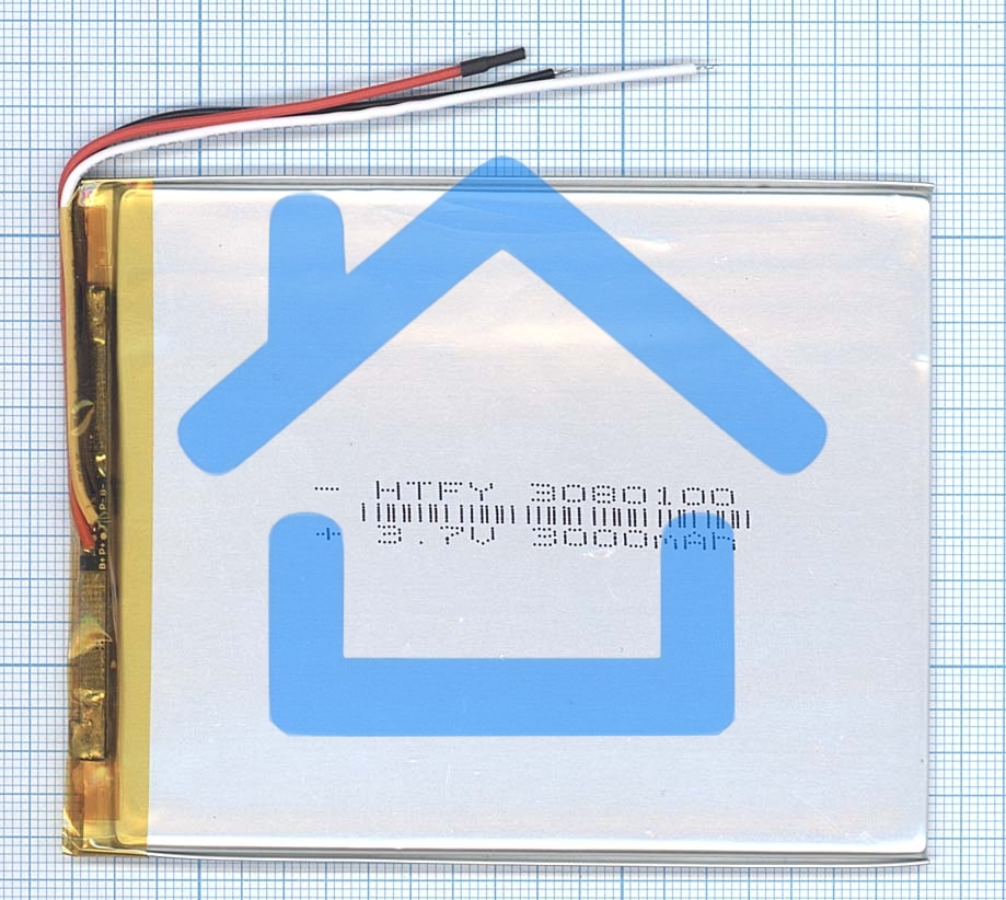 Аккумулятор Li-Pol (батарея) 3*80*100мм 3pin 3.7V/3000mAh
