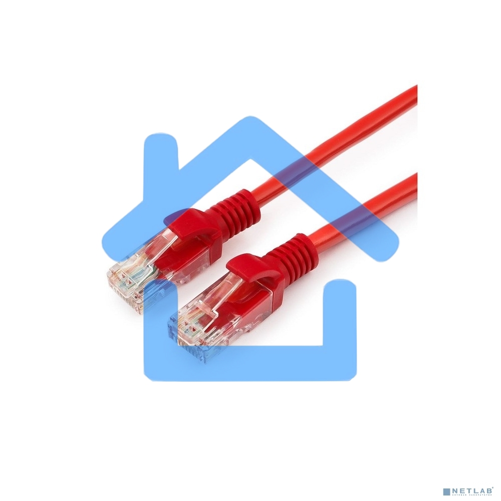 Патч-корд UTP Cablexpert кат.5e, 5м, литой, многожильный (красный)