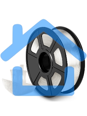 Филамент NVPRINT ABS Transparent для 3D печати диаметр 1.75мм длина 330 метров масса 1 кг