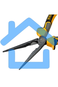 Длинногубцы прямые Denzel 205 мм, трехкомпонентные рукоятки