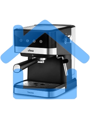 Кофеварка рожковая TREVISO Ufesa черный, исп. кофе - молотый, 1.5 л, 1050 Вт, 20 Бар.